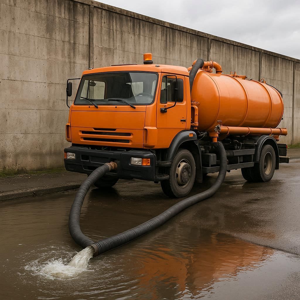 Откачка воды в Смолячкове